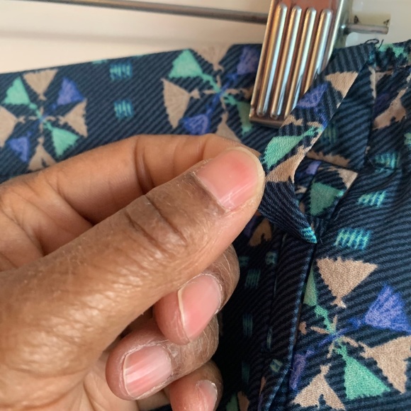 BCBG MaxAzria Adonia Canvas Printed Blouse & Wide Leg Pant Medium Beach Coastal - Picture 8 of 12